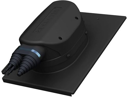 Parotec - Passe-toit Solaire pour Tuiles Braas Teviva - Sortie de Câbles Panneau Solaire - Traversée de Toit - Passage Toiture - (RAL 9005 - Noir)