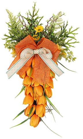 Colcolo Osterkranz, künstliche Girlande, Wandbehang, 45 cm x 27 cm, Frühlings-Tropfen-Swag, Heimdekoration für Festivals, Partyzubehör im Innenbereich