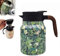 Tetera térmica, con patrón floral vintage, infusor integrado de té con patrón floral vintage, jarra térmica de acero inoxidable con tapa para bebidas calientes para bebidas calientes, cocina y hogar