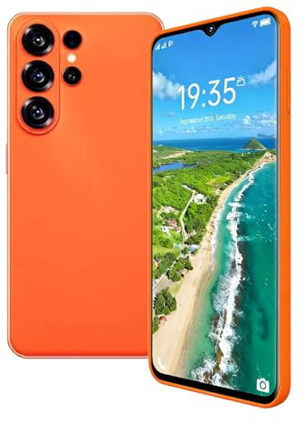 FOXIONO Teléfono Desbloqueado, Pantalla HD de 6,52 Pulgadas, 1GRAM + 16GROM / TF256GB, 3G LTE FDD, cámara de 2MP + 2MP, 4000mah, Chip de Alta Velocidad de 4 núcleos (Orange)