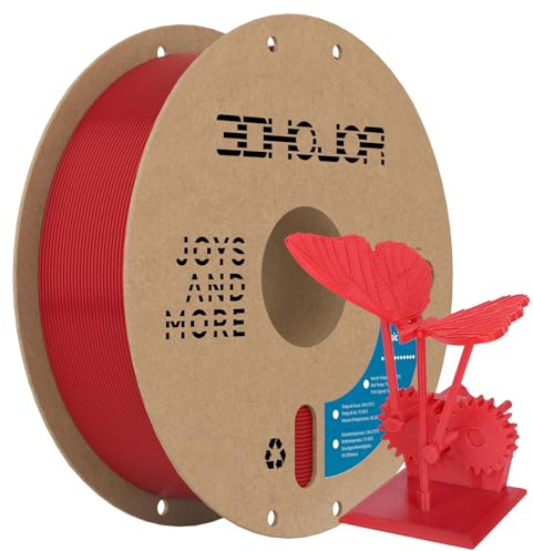 3DHoJor PETG Filament 1.75mm 1KG Rot Hohe Zähigkeit 3D Druck Filament