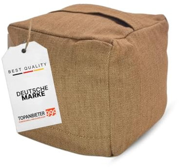 TOPANBIETER 999 Dekorativer Türstopper Cube braun - Türhalter Fensterpuffer - Bodenstopper Tür Stopper Türkeil (braun)