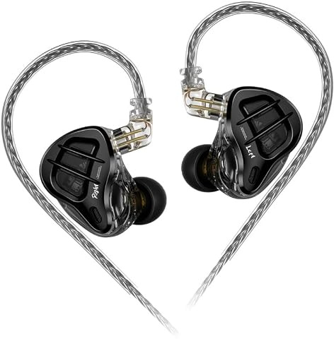 KZA COUSTICS KZ ZAR In Ear Monitor, 1DD +7BA Hybrid In Ear Kopfhörer, HiFi Bass IEM, Gaming Ohrhörer, abnehmbares 2-poliges Kabel, 3.5 mm Wagenheber, Musiker und Audiophile