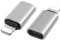 for Lightning Female to USB C Male Adapter for iPhone 16 15 Pro Max Plus,for iPad Air,for Samsung,Support 27W PD Fast Charging&Data Transfer,Type C Charger Connector Cable,Not for Audio/OTG (Silver)