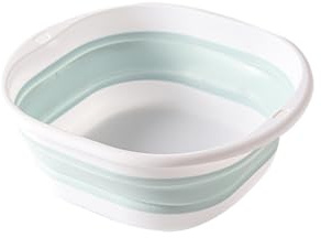 Fuß-Einweichwanne, zusammenklappbare Fußbadewanne zum Einweichen der Füße, Pediküre-Schüssel, faltbarer Wäschekorb (blau)