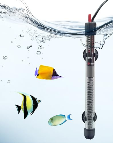 LUNEKUCK Chauffage Aquarium 200W pour 120-200L Chauffage pour Aquarium avec réglage 20–34°C
