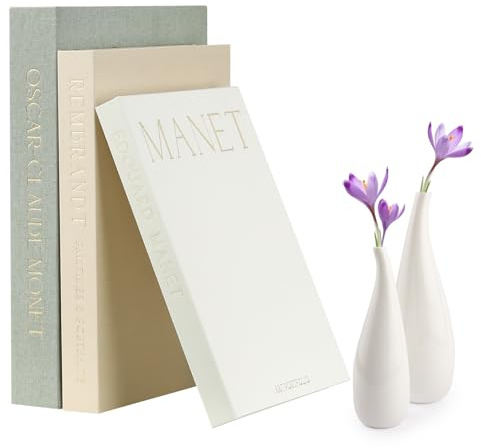 Yitriden Decorative Fake Books Set of 3, Home Decor Storage Boxes for Living Room, Aesthetic Keepsake & Photo Organiser, Ideal for Housewarming & Christmas