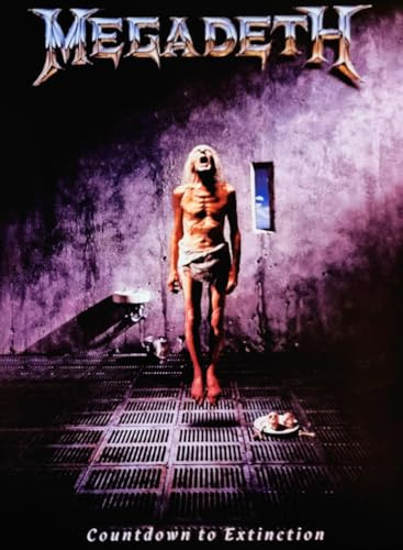 KUSTOM ART Dekoratives Wandposter Serie Sänger Prominente Megadeth Poster Album Countdown to Extinction Druck auf beschichtetem Papier 40 x 30 cm ohne Rahmen
