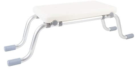 HUSHUI Chaise de Douche pour Baignoire, Banc de Bain Antidérapant en Alliage D'aluminium Haute Résistance avec Support de Rangement Télescopique et Réglage d'angle Multiple, pour