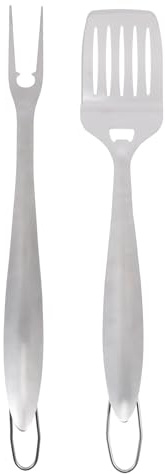 MAGICLULU Kit 2 Ustensiles Barbecue en Acier Inoxydable Fourchette et Pelle Résistants la Chaleur pour Jardin et Camping, Accessoires Barbecue Essentiels pour Grillades en Extérieur