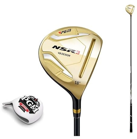 Mazza da golf in legno #1/3/5/ibrida con asta in grafite R/S, mano destra, da uomo, altalena da fairway, in ferro, driver ibrido da golf con copritesta (oro, carbonio #5-S)