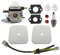 AISEN C1U-K54A Carburateur avec Filtre à air Bougie d'allumage pour Moteur 2 Temps Mantis 7222 722e 7222 M 7225 7234 7240 7920 7924 Tiller/Cultivator Remplace 12520013124 12520013122 12520013123