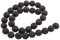 Perlin - Edelstein Lava Perlen 10/8/6/4 mm Rund Lavaperlen Schwarz Stein Naturstein Strang Schmuckperlen Halbedelstein für Schmuck Kette Armband (10mm 38stk 1 Strang)