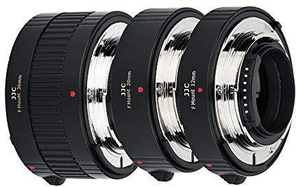 JJC AF Makro Zwischenringe Set 12MM 20MM 36MM für Nikon F Mount D850 D780 D750 D3500 D5600 D7500 D5500 D810 DSLR Kameras Zwischenringsatz