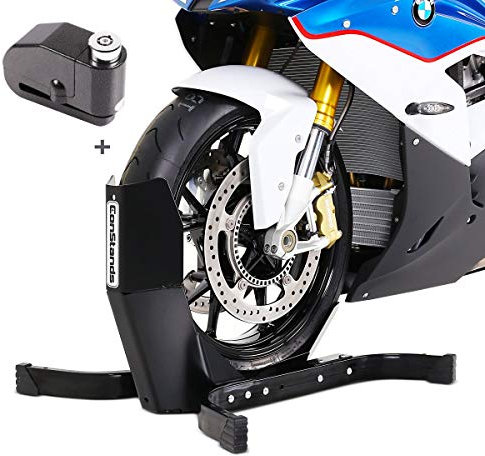 Set SM2 Motorradwippe ConStands Easy Plus + Alarm Bremsscheibenschloss schwarz