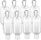Hand Sanitiser Bottle with Clip x8 GENERISE 50ml Refillable Hand Sanitizer Bottles with Flip Top Lid & Hook Carabiner