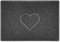 Nicoman Heart Embossed Shape Door Mat Dirt Trapper PVC Spaghetti Mat Washable Quick Drying Barrier Doormat-Dark Grey (Watertight Rubber-Back)-Large (90x60cm)