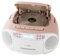 Reflexion RCR2260DAB/PK, cassette CD/MP3 USB DAB+stereo radio (2 x 12 Watt max. potenza musicale), connettore AUX 3,5 mm e uscita cuffie da 3,5 mm, display digitale LCD, rosa