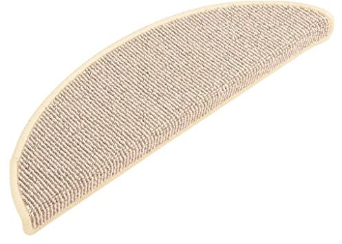vidaXL 15x Treppenmatte Treppenschutz Treppenmatten Stufenmatten Stufenmatte Treppenteppich Treppenschoner Stufenschoner Weiß Braun 56x17x3cm