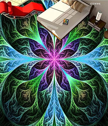 3D-Bodenbelag Gemalte bunte 3D-Bodenmalerei Badezimmer wasserdichte Tapete PVC-Bodentapete-350 * 245cm