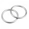 sourcing map 316 Inoxidable Acero Redondo Anillo Soldado Junta Tórica 35mm(1.38) ID 4mm Grosor 2uds