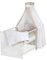 Schardt - Baby Komplettbett 70x140cm - Classic White Origami Beige - mitwachsendes Gitterbett aus Massivholz - 3 Teilig inkl. Matratze, Himmelstange und Textil-Set - höhenverstellbar und umbaubar