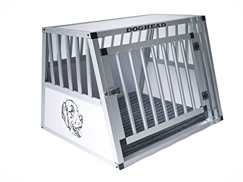 Doghead Alu Hundetransportbox 75x65x55 Comfort Reisebox Hundebox Transportbox Hundegitter Autobox