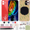 ReuWeu Rear Back Cover Glass Replacement Compatible with iPhone 12 Mini 5.4 + Professional Tools (Red)