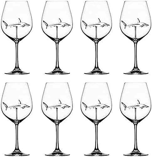 Rotweingläser Mit Hai Im Inneren, Kelchglas, Bleifreies Klarglas Für Zuhause, Bar, Party, Kreative Geschenke Für Freunde,Rot,China,Pleasant63