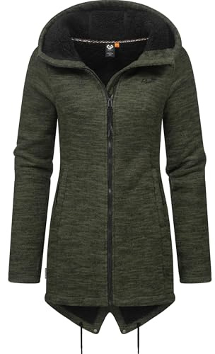 Ragwear Damen weiche Strickjacke Übergangsjacke mit Teddy-fleece Wingi Melange YOUMODO XS-6XL