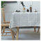 Tischdecke Grau, Party Tischdecken Baumwolle Leinen Plaid Table Cloth 140X180CM für Geburtstag Hochzeit