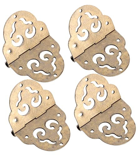 ARTIBETTER Lot De 4 Mini Charnières Rétro En Cuivre Pour Petite Boîte En Bois Charnières Décoratives Pour Boîte À Bijoux Robustes Pour Lartisanat Et La Maison