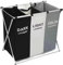 Comfortos 3 Section Laundry Basket,135L Laundry Hamper,Collapsible X-Frame Aluminum, Foldable Washing Basket with 3 Compartments Large laundry Storage Organizer,For Laundry Room,Bedroom & Bathroom