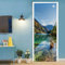 Türtapete Selbstklebend 77x200 Berg Türfolie Natürliche Landschaft Türaufkleber Fototapete 3D Effekt Türklebefolie Türposter für Innentür Schlafzimmer Bad Dekoration M1507