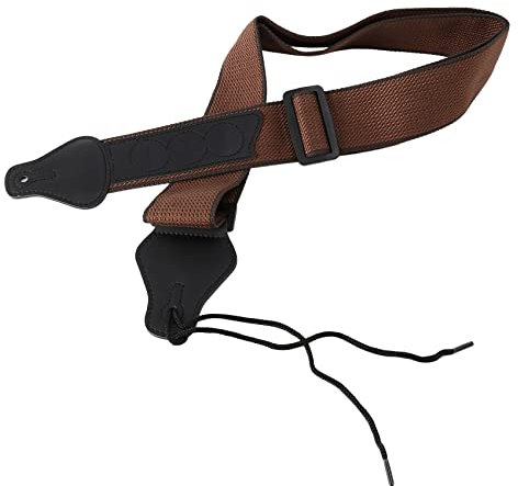 Remingtape Gitarren Gurt mit 3 Pick Haltern 100% Weicher Baumwoll Riemen für Bass Elektrisch & Akustisch Gitarren (Kaffee)
