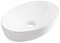 AQUAUNO LILI – Vasque à poser LILI 62x42 cm ovale – Lavabo en céramique blanche sans trou de robinet et sans trop-plein – Vasque à poser design pour salle de bain