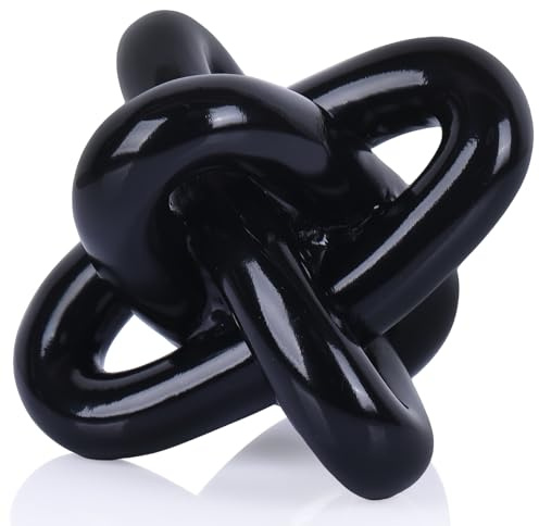 DOVDOV Schwarz Knoten Dekoration, dekorative Knoten Skulptur, Wohnkultur, Kaffeetisch Ketten Dekoration, Wohnzimmer Regale, Bücherregale, Konsolen, Eingangsbereich, Bücherregal-Dekoration.