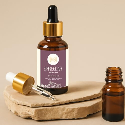 Shreedah Violet Leaf Essential Oil 15ml | Viola odorata | Green Aroma Oil for Diffusers & DIY