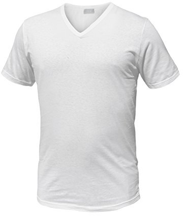 Liabel Pack 6 T-Shirt Manica Corta Cotone Bianco Assortito Art.4428 (6 Pack Scollo V. Bianco - 4 / M)