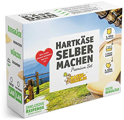 Käse selber Machen - Hartkäse (Bergkäse) selber Machen Set; Traditionelle Käseherstellung