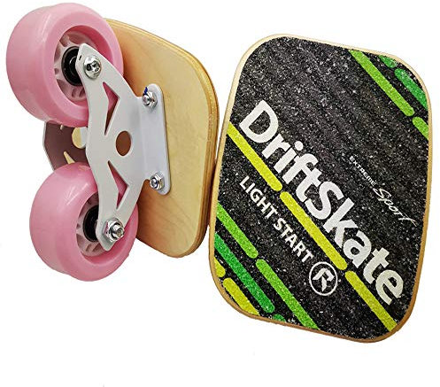 Outdoor Freeline Rollschuhe Road Drift Skates Platte mit PU-Rädern und ABEC-9 608 Kugellagern (Rosa mit Ahornholzplatten)