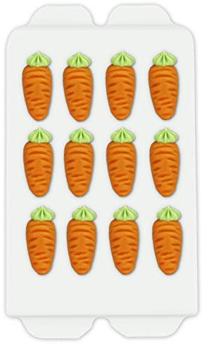 Marzipan-Rüebli | ca. 30mm Länge/Deko-Teil - 12 Stück in der 25g Packung | Zuckerdekor zum Verzieren von selbstgemachten Gebäck - Toll als Deko für Möhrenkuchen & Frühlingstorten - Essbarer Backdekor