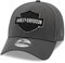 HARLEY-DAVIDSON 39THIRTY Baseball Cap Cappy Mütze Tonal Logo, Grau, S