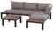 Outsunny 3-teiliges Gartenmöbel-Set mit Beistelltisch, Sofa mit Kissen, Outdoor, Aluminium, 164 x 74 x 69 cm