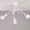 iDEGU Industrielle Deckenleuchte, Retro, aus Metall, Kronleuchter, Lampenschirm, E27, moderne Pendelleuchte, für Wohnzimmer, Schlafzimmer, Esszimmer (weiß, 3 Lampen) ohne Leuchtmittel