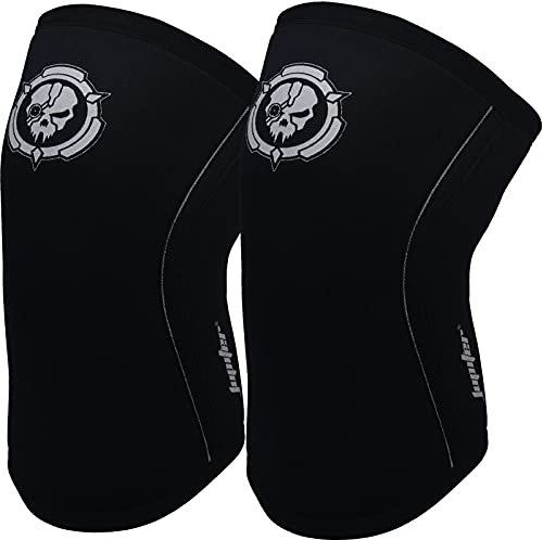 Jupiter Rodillera (1 par), rodillera comprimida de 7 mm, adecuada para sentadillas, levantamiento de pesas, levantamiento de pesas, entrenamiento cruzado masculino y femenino (XL)