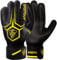 SPORTOUT Goalie Gloves, Goalkeeper Gloves with Fingersave, Football Gloves, Breathable Football Goalie Gloves, 4mm Latex, for Kids Youth and Adult (Yellow, 9)