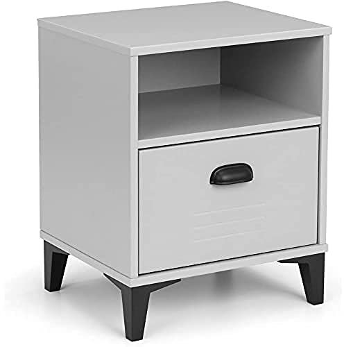 Julian Bowen Lakers Locker Nachttisch mit 1 Schublade, grau