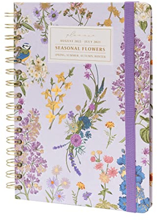 Grupo Erik: Official Kokonote Seasonal Flowers Diary 2022-2023 | Back To School 12 Months Academic Diary 2022-2023 Week To View A5 | August 2022 - July 2023 |Mid Year Diary 2022-2023 With Stickers