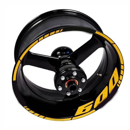 Vinile Moto Per Honda Hornet 600 900 250 Adesivi Ruota Rim Logo Serbatoio Decalcomanie Hornet (Color : 600 gold)
